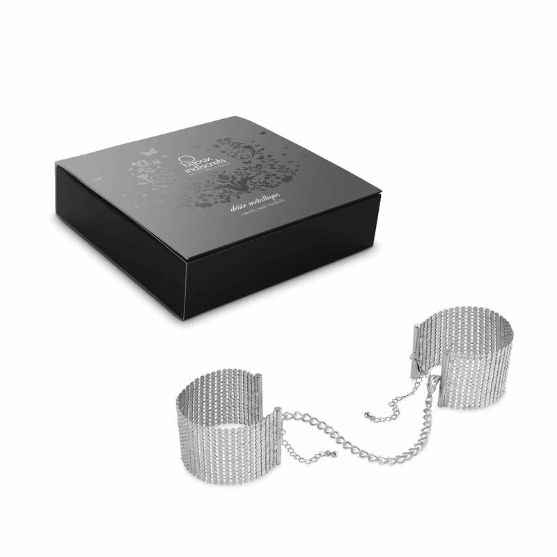 Désir Métallique · Metallic Mesh Handcuffs · Bijoux Indiscrets